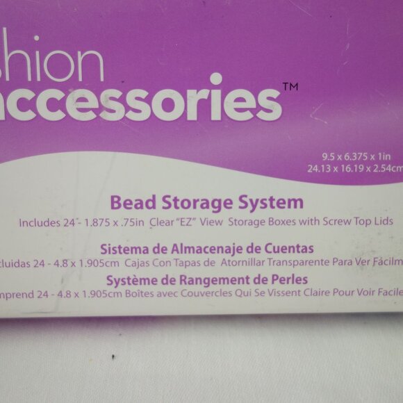 24 and 20 Piece Bead and/or Gem Storage System With Screw Top Lids - Picture 3 of 10